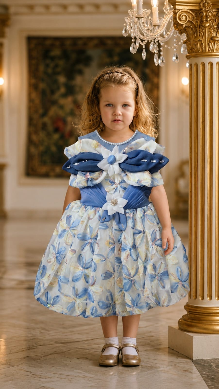 child party dress eligont Girls' Blue Floral black bridesmaid dress Color:33 - Roman Coffee more discount J. Crew Maxi Dress