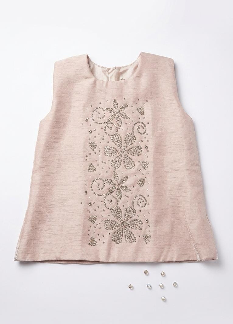 Girls Floral 3-Piece Co-Ord Set with Blazer, Embellished Top & Wide-Leg Pants