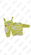 Boss World Baby 2-Piece Dungaree Set – Lime Green & White